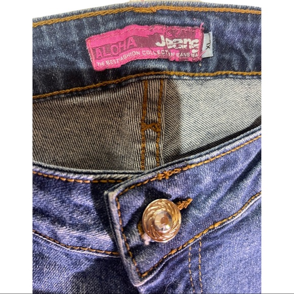 Retro embellished distressed Jeans size XL - Picture 7 of 7